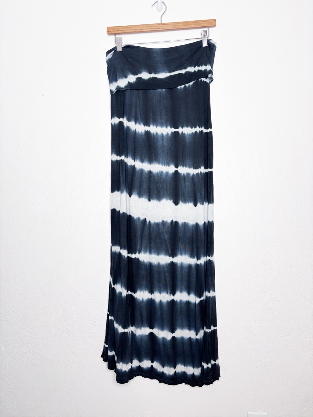 Billabong Blue Black Tie Dyed Maxi Skirt Size M